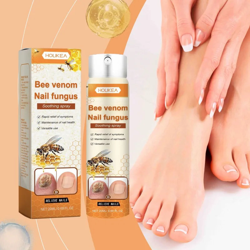 Bee Venom เชื้อราเล็บสเปรย์ผ่อนคลายมือเท้าดูแลเชื้อราเล็บ Treatment Essence Nail Restore Shine Repair Liquid สุขภาพความงาม