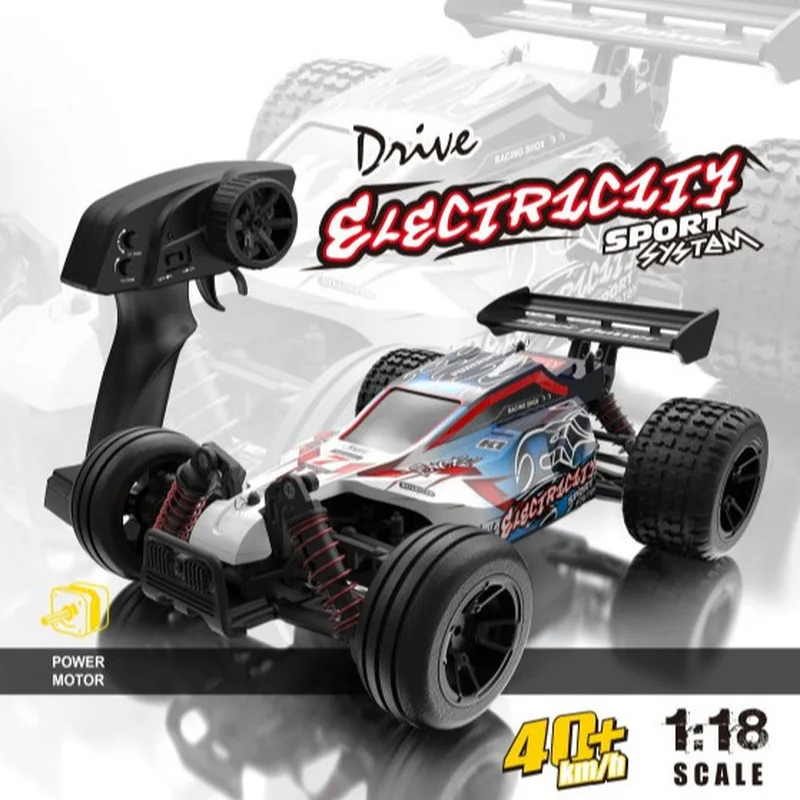 Rc Car Four Wheel Drive Remote Control High Speed 1 18 Scale Over 40 Km Per Hour Off Road Racing Vehicle For Adult Outdoor Hobby