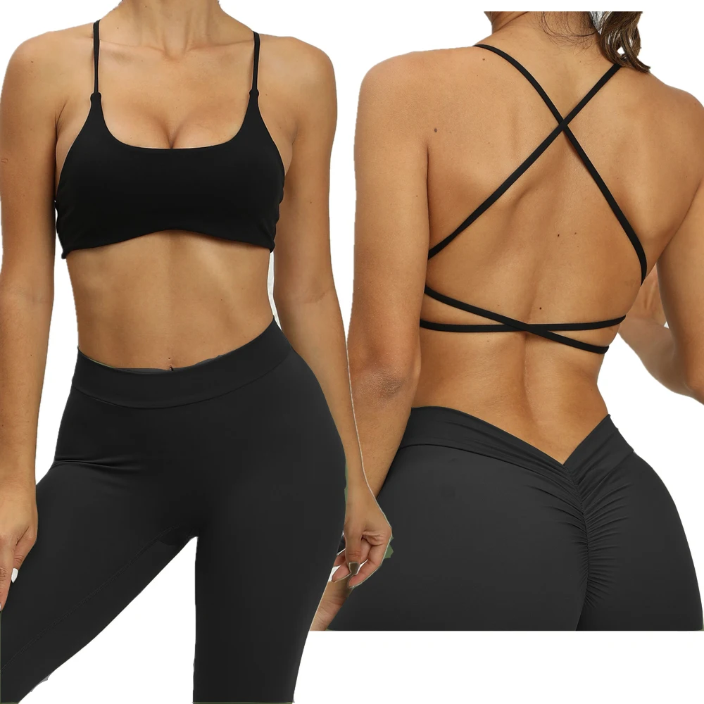 2023 XS-XL Nylon Back V Butt Yoga Pants Women High Waist Fitness Workout Gym Running Scrunch Leggings Shorts Jogging Active Wear