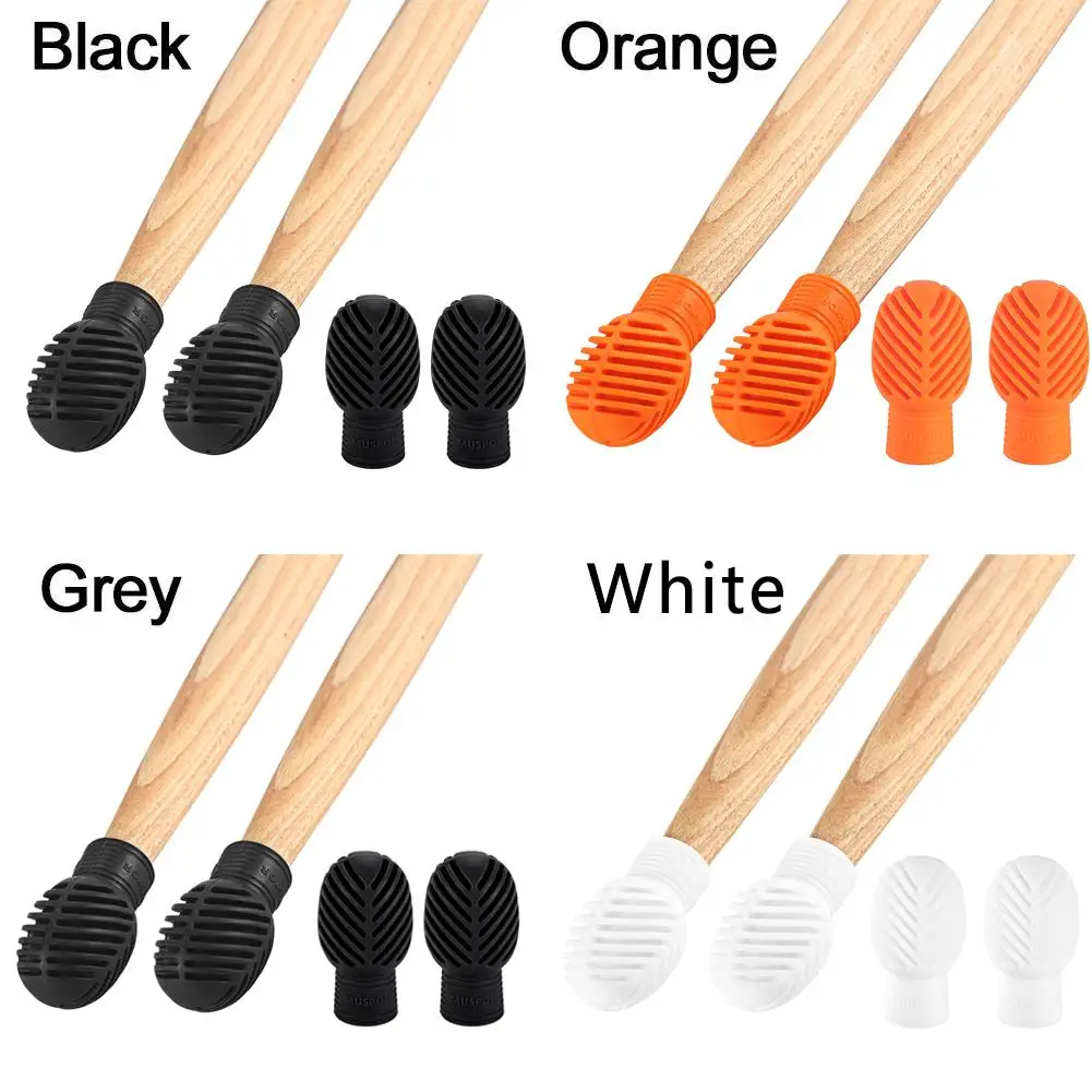 2/4pcs Drumstick Mute Silicone Sleeve Mute Practice Tips Percussion Musical Instrument Accessories Mute Replacement Parts