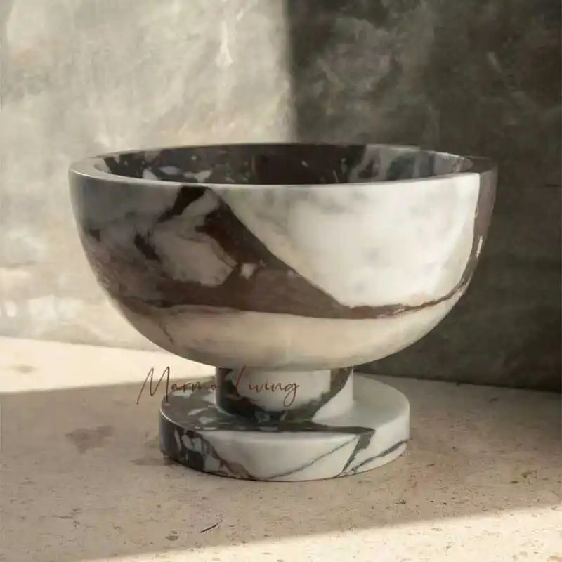 Moderne einfache Marmor Obstteller Dekoration Modell Zimmer Couchtisch Tisch Ablagefach Desktop Home Dekoration