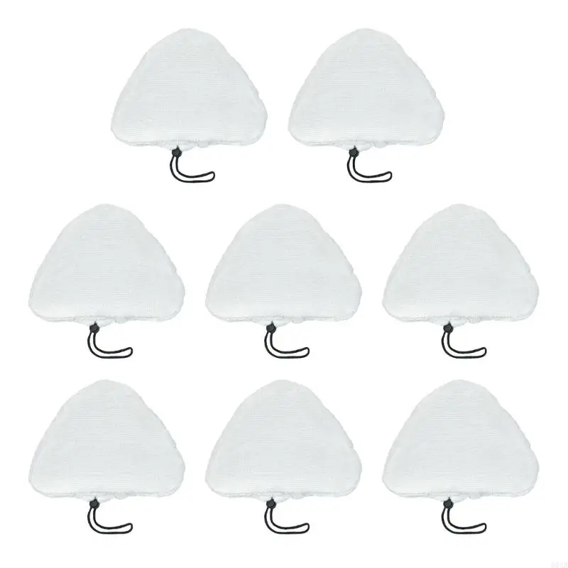 D0AB 3/6/8PCS ไมโครไฟเบอร์ไอน้ำ MOPS แผ่นรองสำหรับ H20 S302 MOPS MOPS ฝาครอบแผ่นปิดแผ่นทำความสะอาดพื้นทำความสะอาดได้