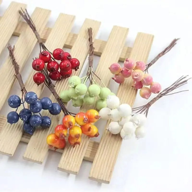 

20/50pcs Artificial flower pomegranate diy gift candy box scrapbook Hot sale Christmas festival party Home Decor Wedding bouquet