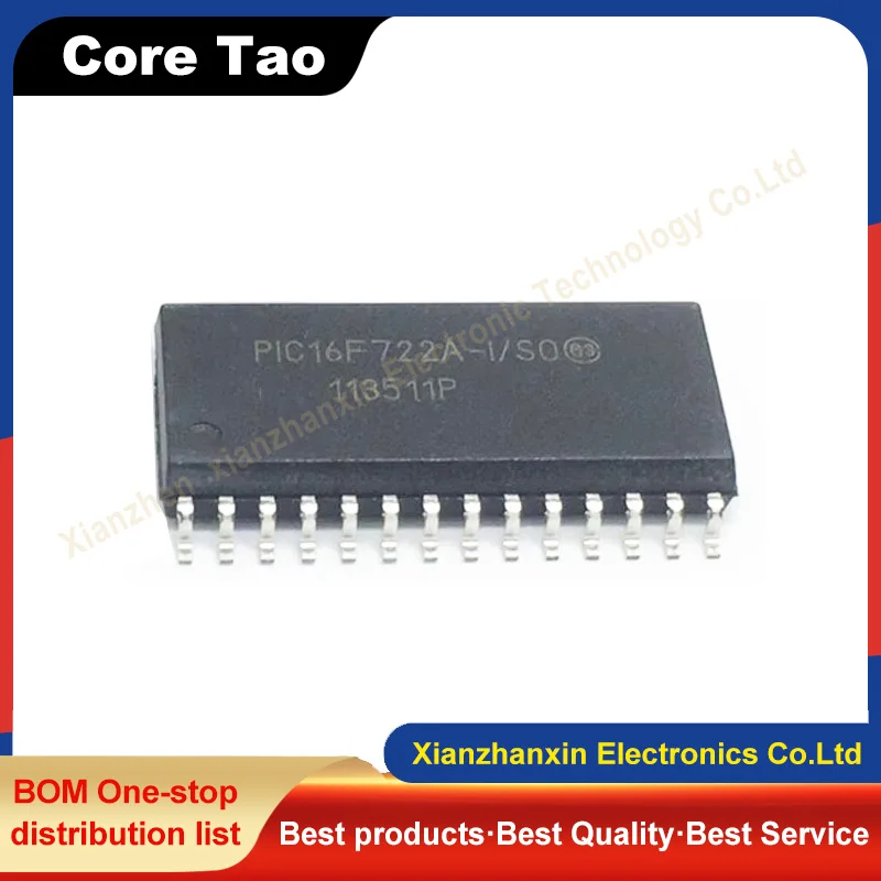 1PCS/LOT  PIC16F722A-I/SO PIC16F722A SOP28 Microcontroller in stock