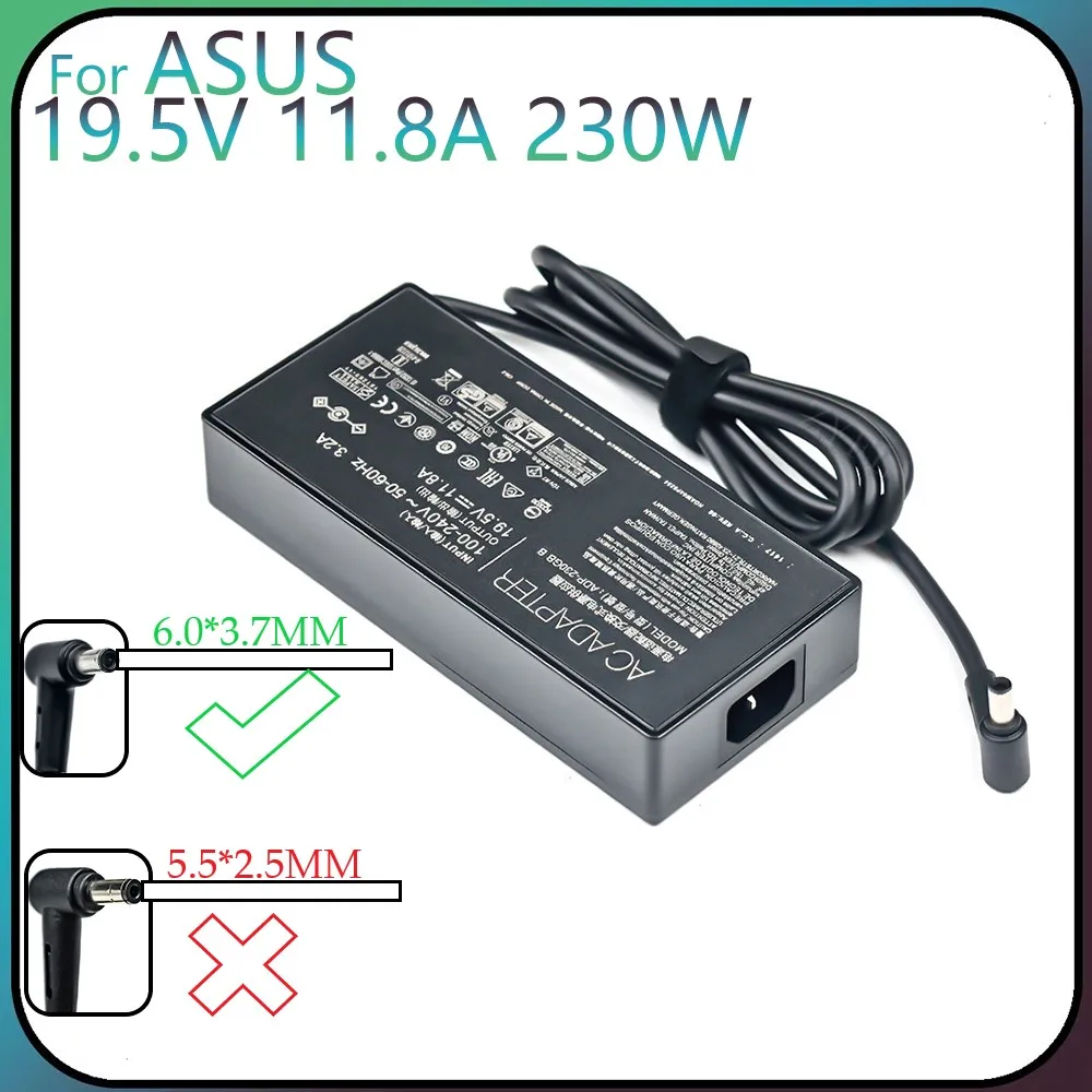 Zasilacz do laptopa 19,5 V 11,8 A 230 W 6,0 * 3,7 mm ADP-230 GB B Ładowarka sieciowa do ASUS ROG Strix G531GV-DB76