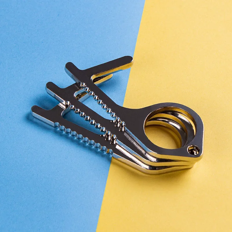 Portable Brass Contactless Door Opener, No-Touch Key Tool for Door Handles, Buttons and Everyday Public Use