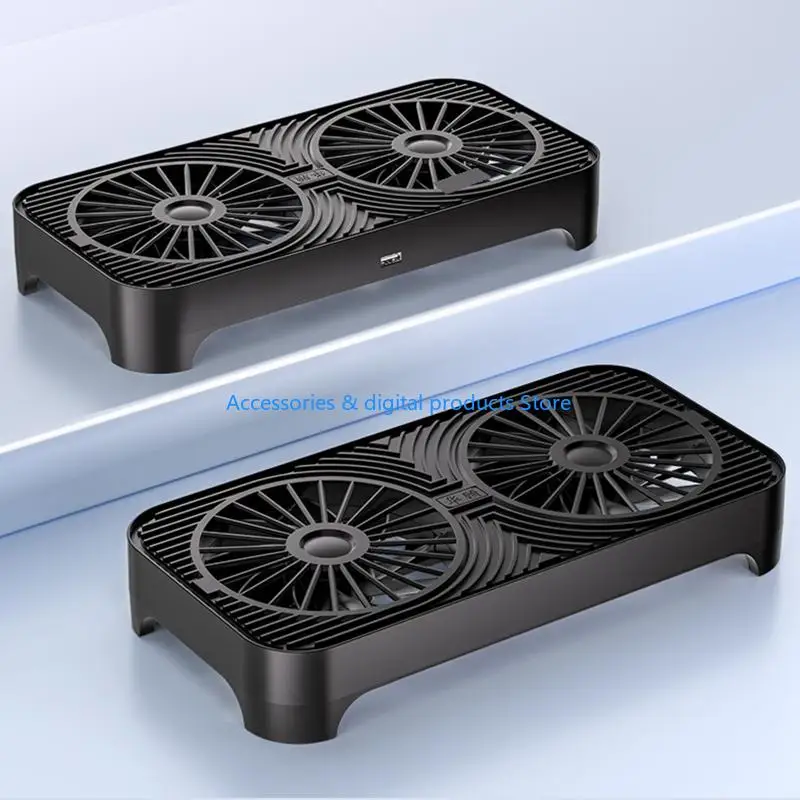 77JD Quiet USB Fan Coolers Base High for Modems and Set Top Boxes 29x14cm