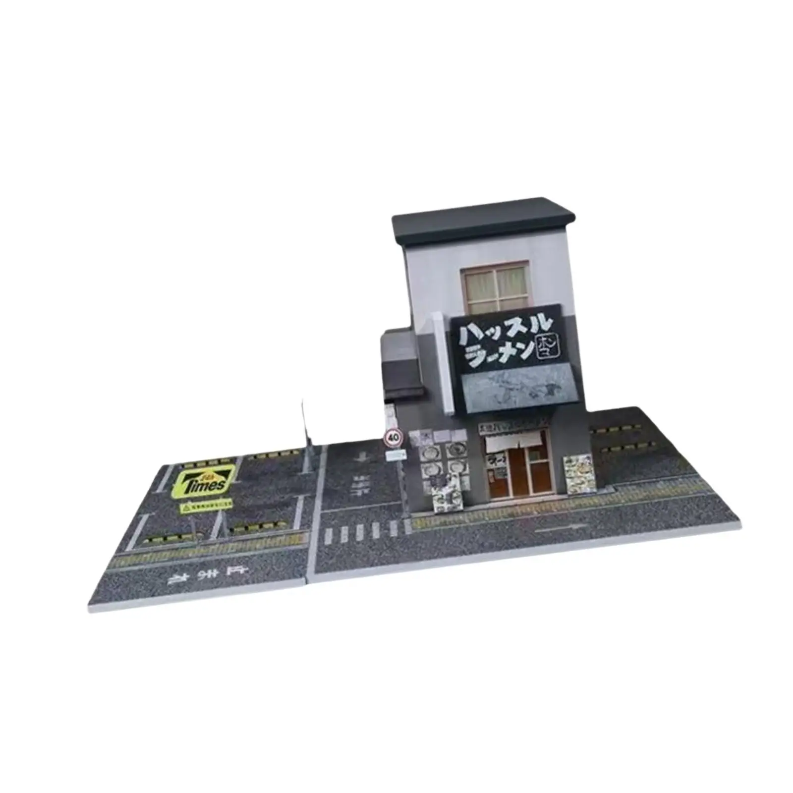 

Simulation Ramen Shop Diorama with People Figurines 1/64 Scale Scene Toy for DIY Miniature Collection