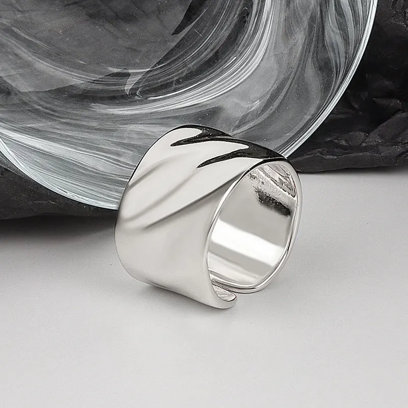 Women's Adjustable Irregular 925 Sterling Silver Finger Ring