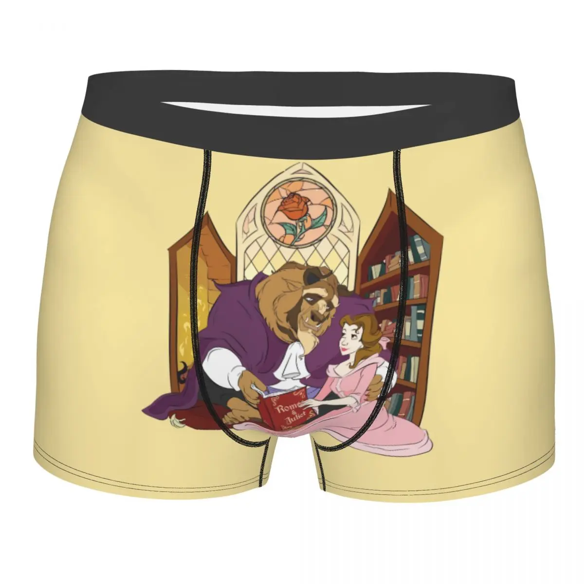 

Пользовательские боксеры «Красавица и чудовище», мужские трусы, нижнее белье, новинка, трусы