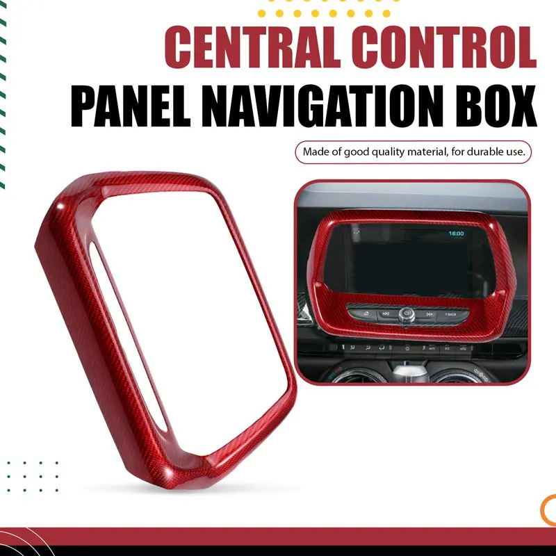 Super Sale Car Center Control Panel Cover Decorative Sticker Real Modification Accessories for Chevrolet Camaro 2016+ Red