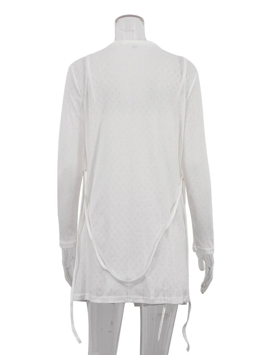 Marthaqiqi Casual Female Pajamas Set Long Sleeve Robe V-Neck Sleepwear Spaghetti Strap Nightie Mini Dress Women Nightgowns Suit