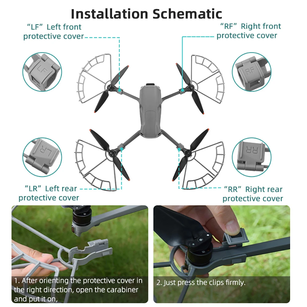 Propeller Guard for DJI Air 3S Drone Accessories Propeller Protector Wing Fan Protective Cover Blade Protection Rings for Air 3