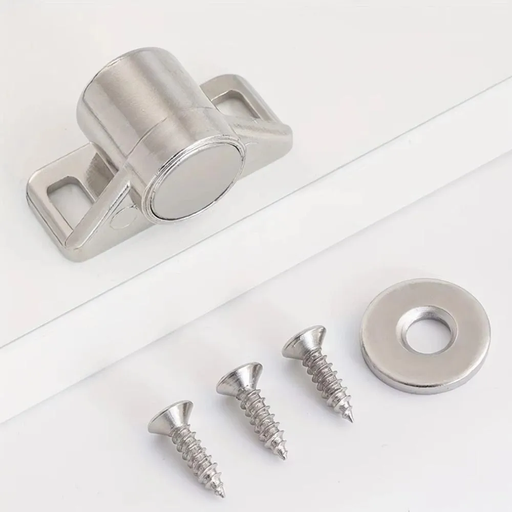 كاسيت مغناطيسي قوي، مقبض شفط مغناطيسي، أجهزة التقاط باب الخزانة، قفل شفط مغناطيسي من سبائك الزنك #4