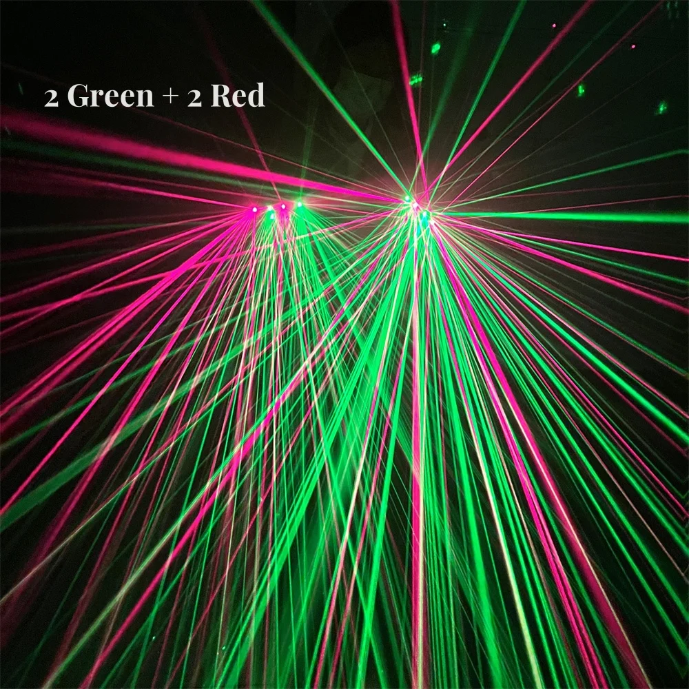 Cool Laser Gloves Pair Party Green Red Rechargeable Battery Hand Lazer Sword Stage Dance Show Glowing LED Glasses Nightclub Prop