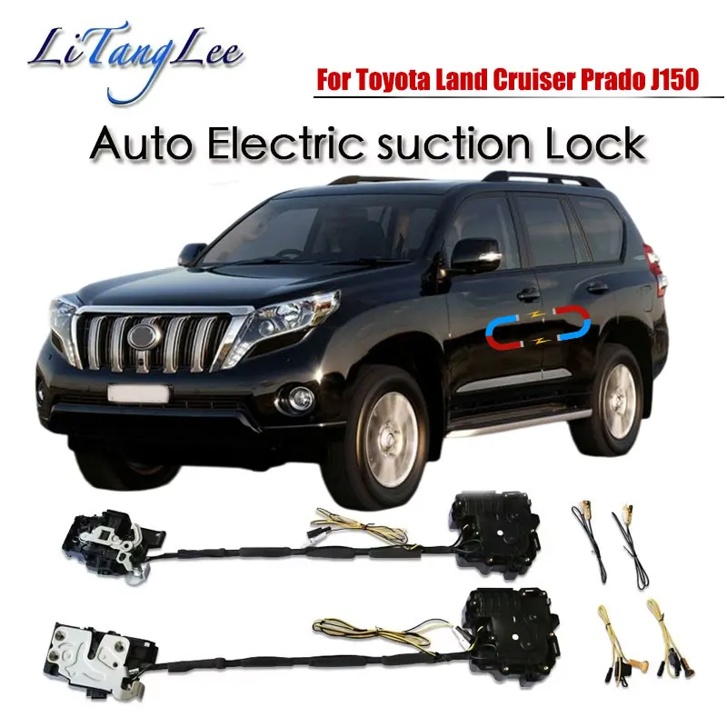 For Toyota Land Cruiser Prado J150 Car Soft Close Door Latch Pass Lock Actuator Auto Electric Absorption Suction Silence Closer
