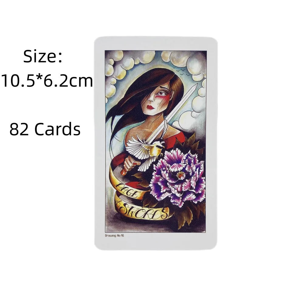 Eight Coins Tattoo Tarot Cards A 82 Deck Oracle English Visions Divination Edition Borad Playing Games