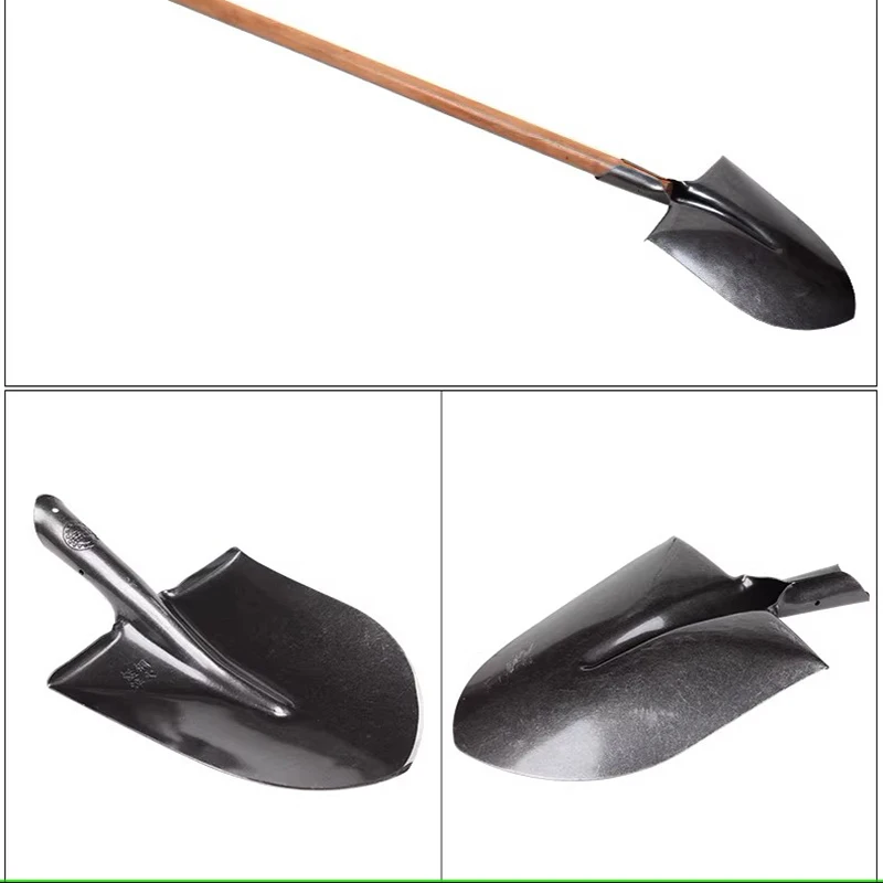 Spade Shovel, Heavy Duty Digging Tool , Root Cutter with Long Short Handle, Garden Spade for Metal