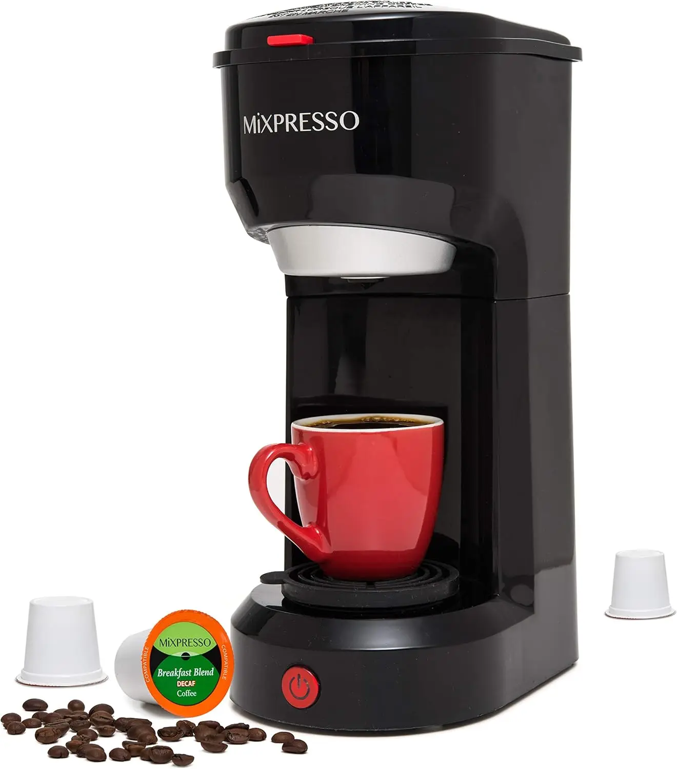 

2-in-1 Coffee Maker – Single Serve & Ground Coffee Brewer, Compact Personal Coffee Machine for Pods & Loose Grounds
