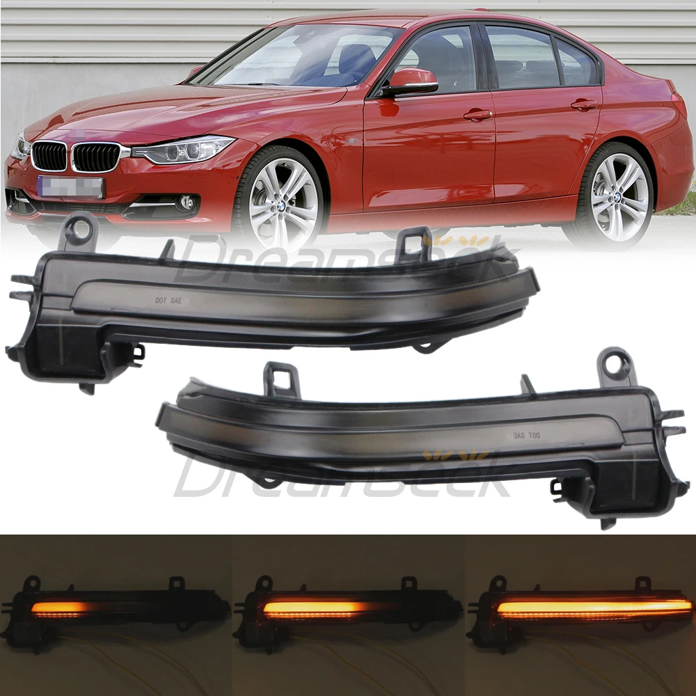 LED Side Wing Mirror Light For BMW 4 3 2 1 Series F20 F22 F30 F32 F35 F80 E84 X1 i3 Rearview W/ Sequential Dynamic Turn Lamp L+R