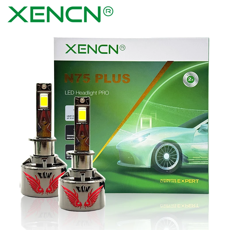 

XENCN N75 PLUS H1 LED HEADLIGHT LAMP 6500K 75W 7200LM HIGH POWER BRIGHTNESS LONG-LASTING 12 LED CHIP OEM MADE IN CHINA