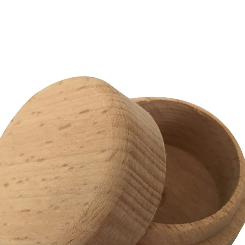 2Pcs Wood Jewelry Boxes Mini Round Storage Case for Rings Earrings Wedding Ring Storage Gift Box Decoration Wood Ring Box