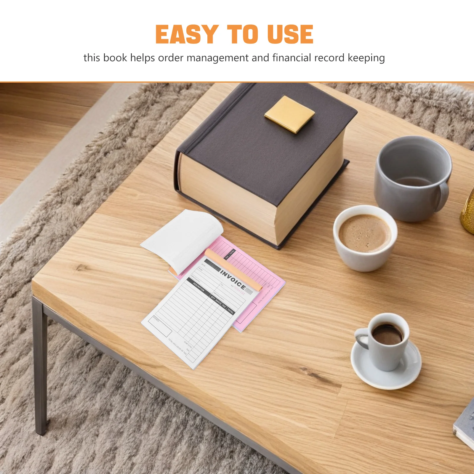 2 Pcs Sanlian Delivery Order Invoices for Orders Book Small Business Books Note Paper Cash Forms Work Receipt