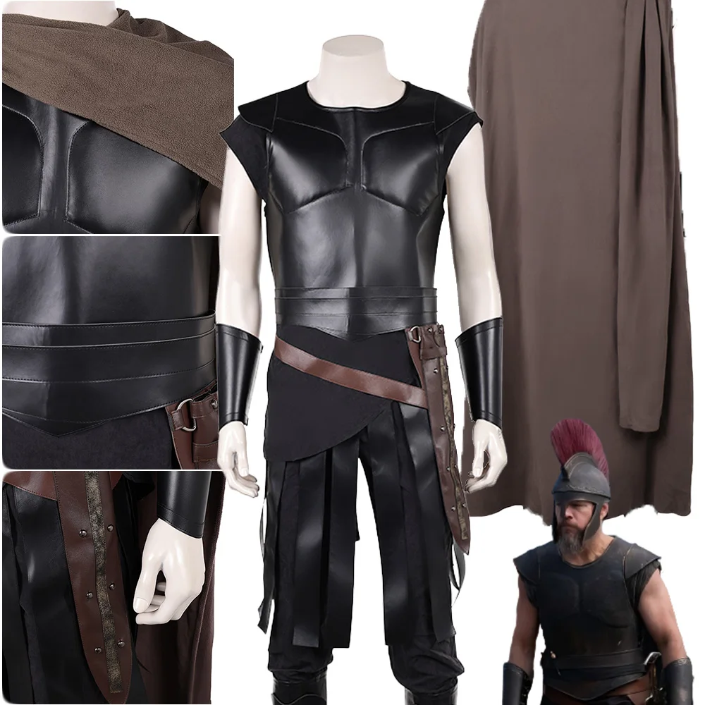 Medieval Knight Gladiators Odysseus Cosplay Fantasy Helmet Clothing 2026 Movie O'Dessa Men Costume Disguise Halloween Outfits