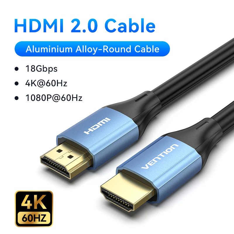 Ventie HDMI-kabel 4K/60Hz voor laptop PS5 Xiaomi TV Box Hoge snelheid gecertificeerde 4K @ 60Hz-kabel 18Gbps Dolby Vision HDMI 2.0-kabel