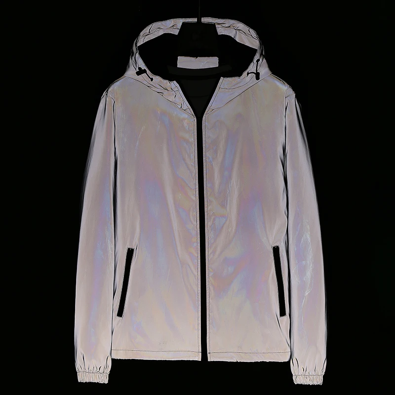

New Spring and Autumn Jacket Men's Jacket Reflective Sports and Leisure Business Jacket Night Run Reflective Versatile Jacket