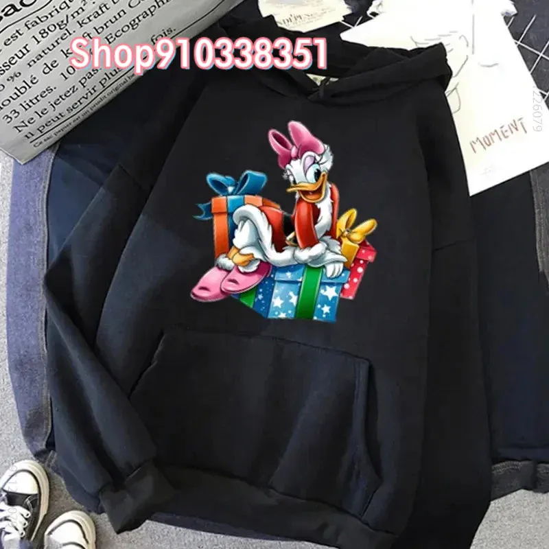 

Hoodies Y2k 90s Merry Christmas Daisy Hoodie Women Sweatshirt Minnie Mickey Mouse Hoodies Girls Harajuku Streetwear Sweatshirts