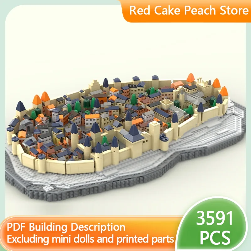 

Модель City Street View MOC, строительные кирпичи, большая миниатюрная сцена, модульная технология, детские праздничные подарки, сборные игрушки, костюм