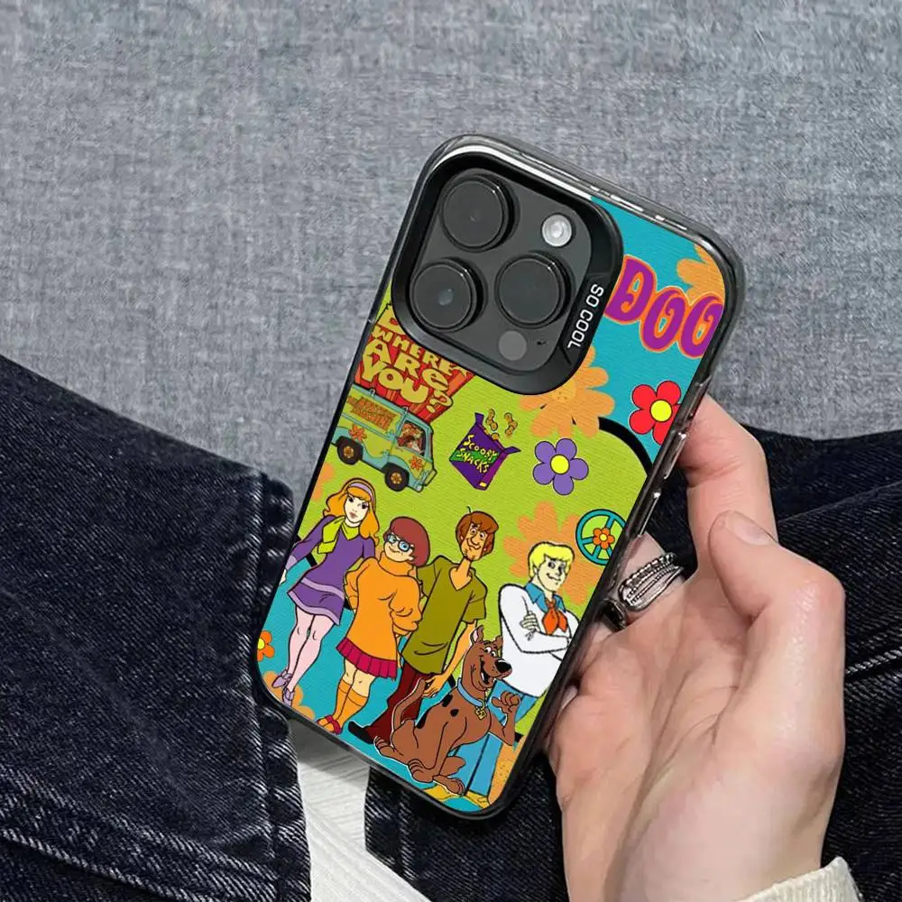 S-Scooby الكرتون D-Doo جراب هاتف آيفون 17 16 15 14 13 12 Mini 11 8 7 Pro Max Plus جراب هاتف ملون