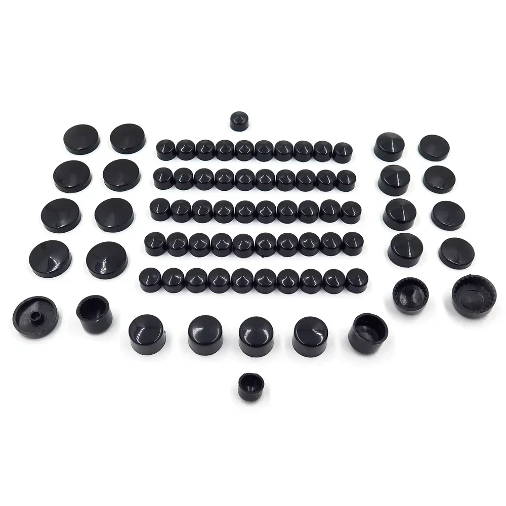 قطع غيار الدراجات النارية 77 قطعة من الكروم والأسود مجموعة غطاء قبعات لـ 2004-2015 محرك هارلي ديفيدسون سبورتستر وجوز الترباس المتفرق #4