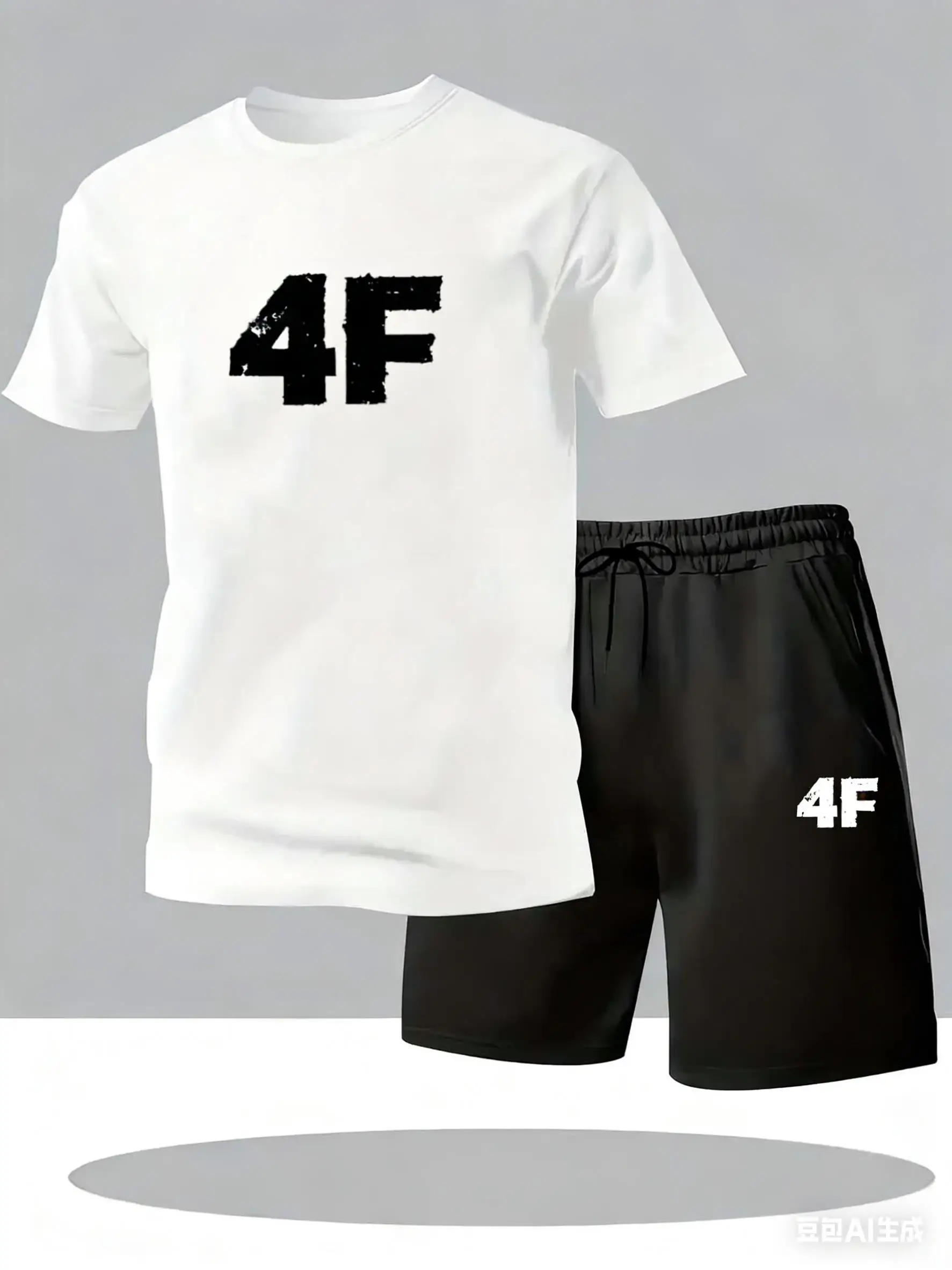 

Men Breathable Clothes Workout Sportswear Quick Drying Fashion Two Piece Sets T-shirt Tracksuits Shorts Men's Clothing