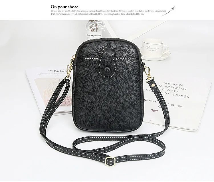 Modische Handytasche Damen Umhängetasche Einschultrige Mini Quadratische Tasche Kartenhalter Tragbare PU-Leder Geldbörse – Detail 19