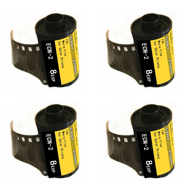 A37T-4Pcs 35Mm ECN-2 Color Film Negative Film 35Mm 8EXP Camera Color Film Roll For 135 Cameras NT Type-135 Color Film