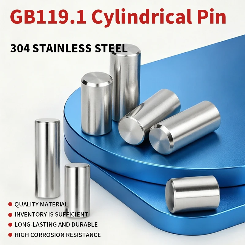 Cylindrical Straight Parallel Fixing Dowel Pin 304 SS Locating Alignment Position Pin GB/T 119.1 M1.5 M2 M2.5 M3 M4M5M6M8M10M12