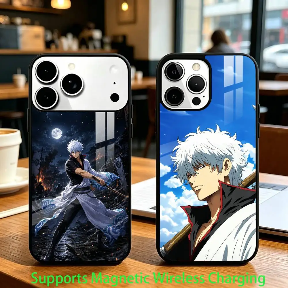 Anime G-Gintama S-Sakata Gintoki Phone Case For iPhone17,16,15,14,13,12,11 Plus,Pro Supports Magnetic Wireless Charging