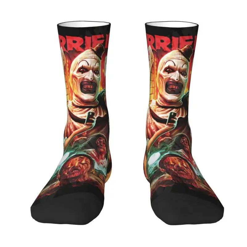 

Horror Movie Terrifier Dress Socks Mens Womens Warm Funny Novelty Halloween Clown Crew Socks
