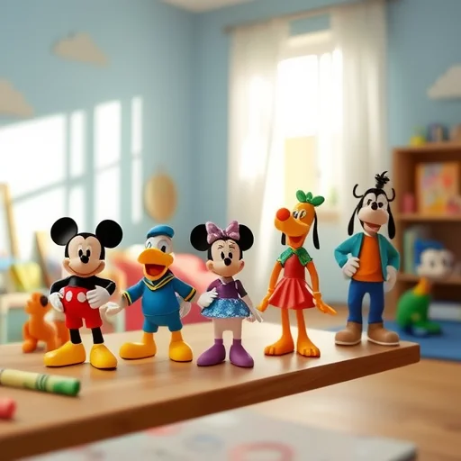 

6 PCS Mickey Mouse Clubhouse PVC Figures, Cute Cartoon Character Car Ornaments, Desktop Display Model Set for Disney Fans​