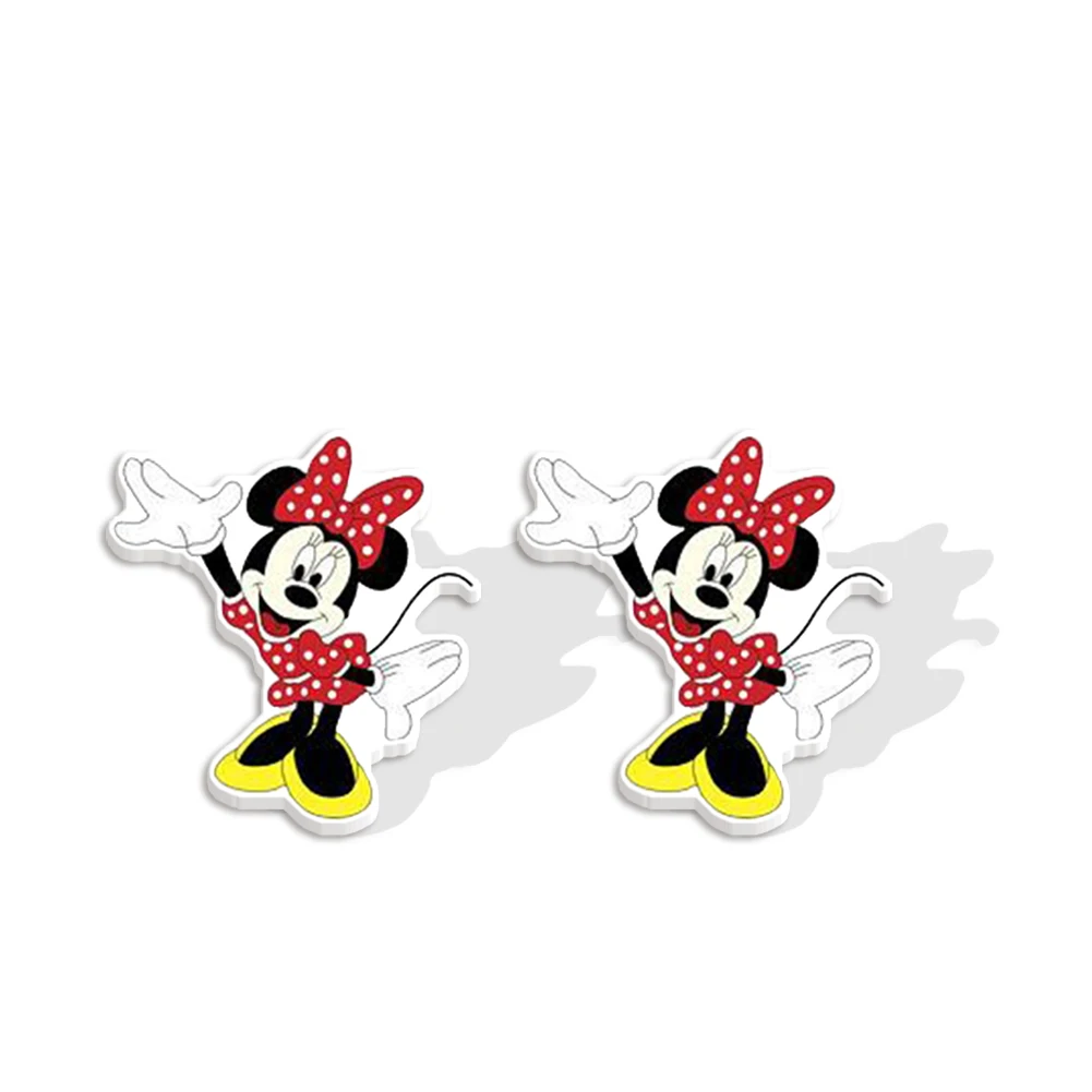 W Women Stud Earrings Disney Mickey Minnie Cartoon Figure Character Girl Acrylic Earring Jewelry for Women Birthday Gift