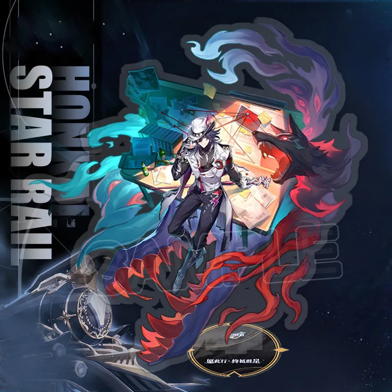 Honkai: Star Rail‌ Game Decoration Card Brick Ashveil Acrylic Ticket Stub and Stand Transparent Card Brooch Keychain Pendant - view 3