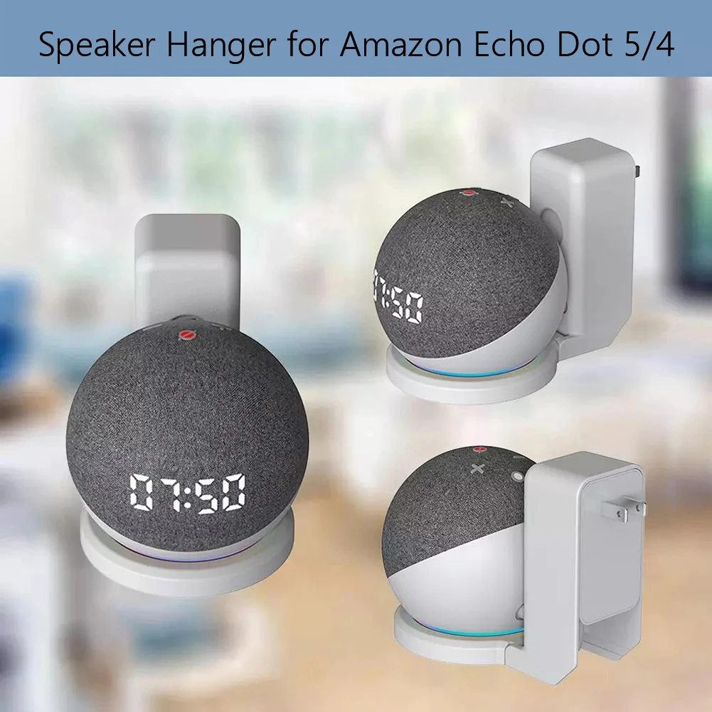 Wall Mount Hanger Holder for Amazon Alexa Echo Dot 4th & 5th Gen Space Saving Bracket Echo Dot 4 5 Speaker Wall Mount Stand