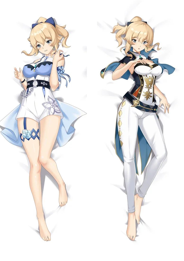 180cm Genshin Impact Dakimakura Hugging Body Pillow Case Otaku Bedding Pillow Covers Knights of the West Wind Jean Cushion Cover