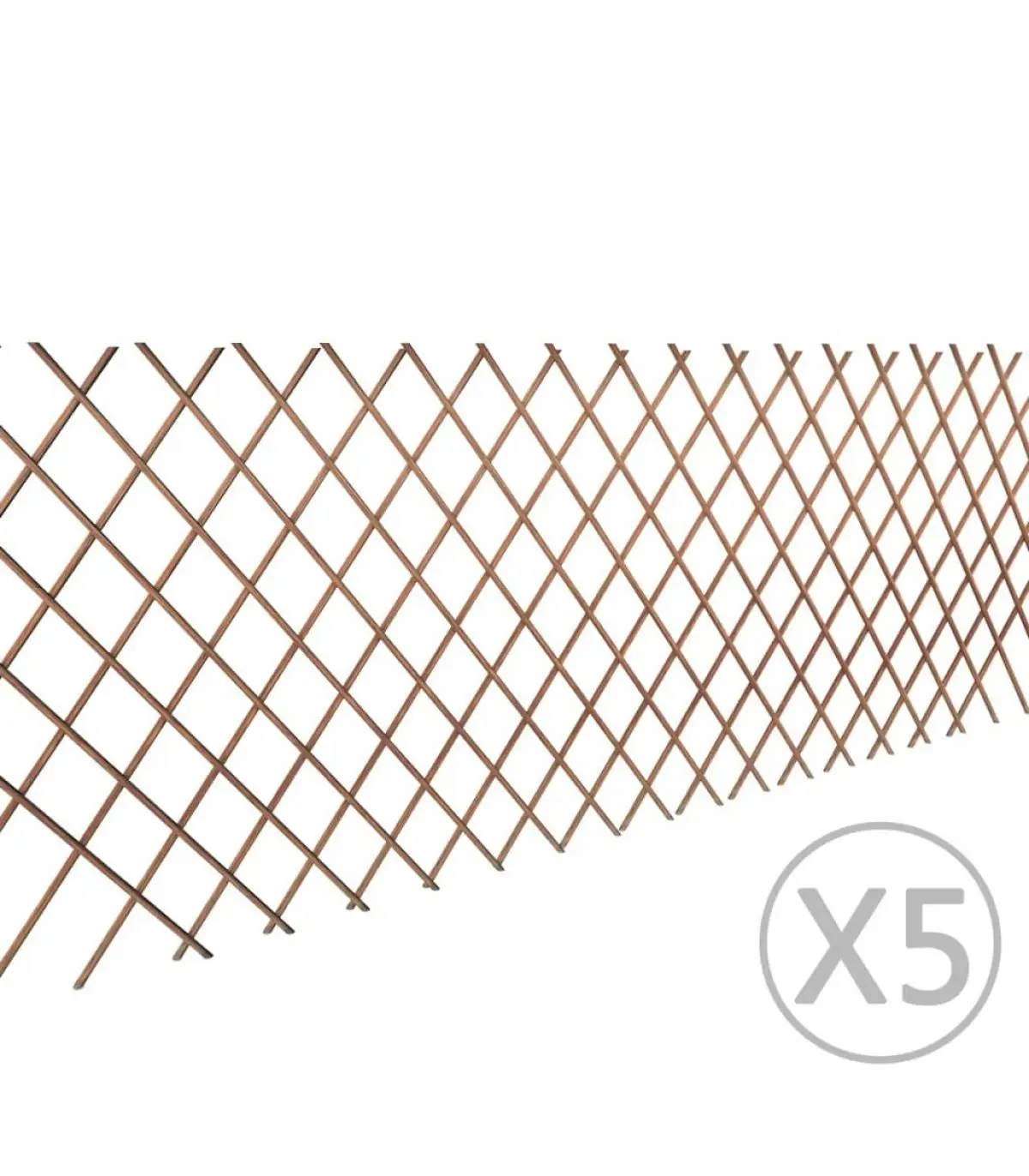 Fence panels willow fence 5 pieces 180x90 cm