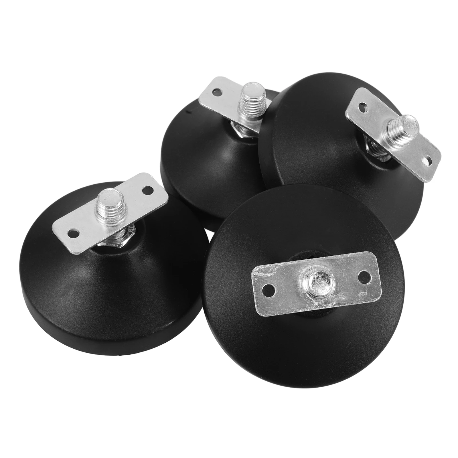 

4 Pcs Football Machine Mat Adjustable Leg for Heavy Furniture Leveling Feet Anti Skid Black Legs Man