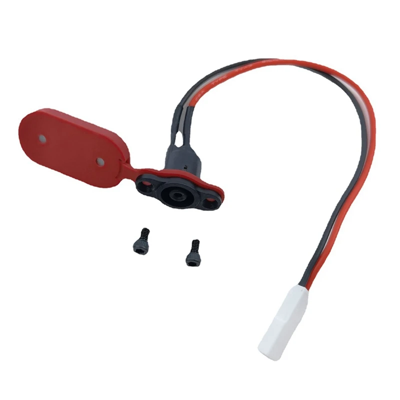 For Xiaomi Mijia M365 Electric Scooter Charging Hole Cover With Charging Cable Charging Port Plastic Waterproof Cover