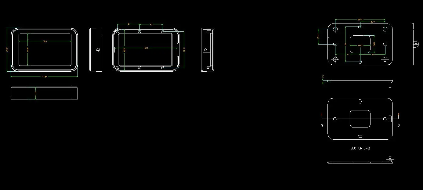 Rfid Reader ABS Plastic Pcb Door Access Control, Project Junction Box, Custom PCB Enclosure, Frete Grátis, 114x75x22mm, 2Pcs