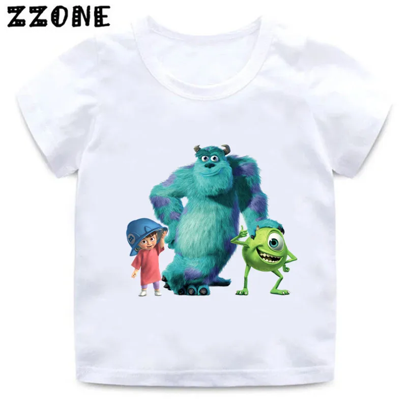 

Hot Sale Monsters Inc University Print Cartoon Kids T-Shirts Funny Girls Clothes Baby Boys T shirt Summer Children Tops,ooo5531